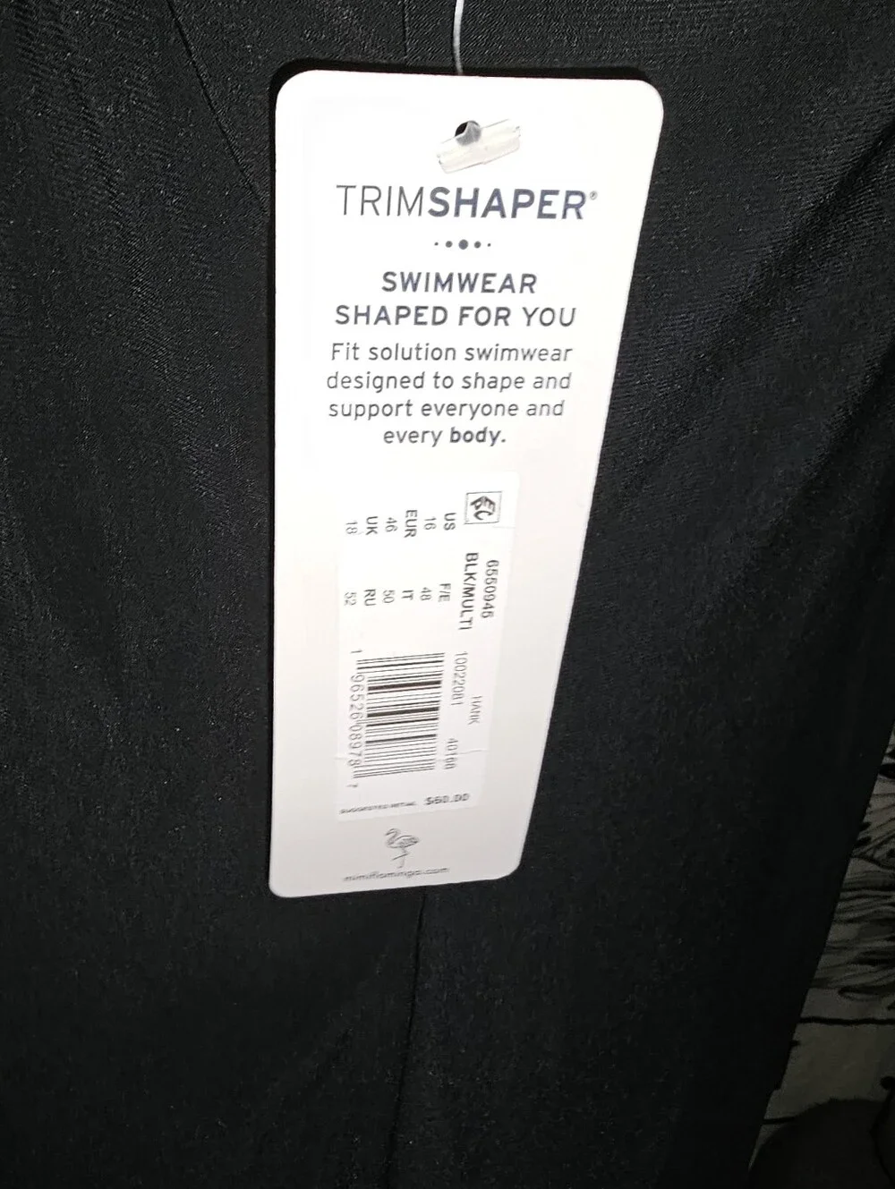 NWT Trimshaper Full Coverage Handkerchief V-Neck Tankini  Sz 16